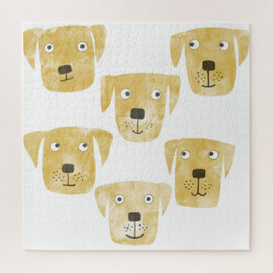 Niedlich Golden Labrador Retriever Dog Wasserfarbe Puzzle
