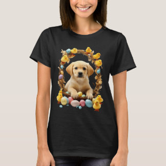 Niedlich Golden Labrador Welppy and Chicks Osterba T-Shirt