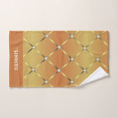 Niedlich Golden Orange Geometric Mesh Name Badhandtuch Set (Handtuch)