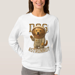Niedlich Golden Retriever Astronautin Unisex Mann T-Shirt
