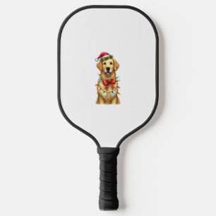 Niedlich Golden Retriever Dog Coquette Bow Weihnac Pickleball Schläger