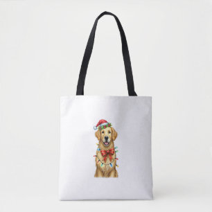 Niedlich Golden Retriever Dog Coquette Bow Weihnac Tasche