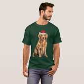 Niedlich Golden Retriever Dog Funny Christmas T-Shirt (Vorne ganz)