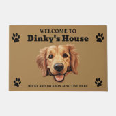 Niedlich Golden Retriever Dog Fußmatte (Vorderseite)