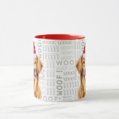 Niedlich Golden Retriever Dog Lover Weihnachtsfeie Tasse (Zentrum)
