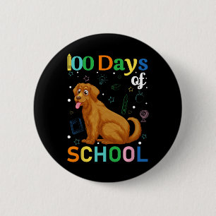 Niedlich Golden Retriever Dog Lovers Student 100. Button