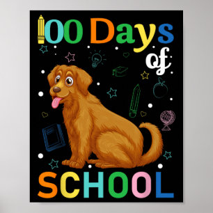 Niedlich Golden Retriever Dog Lovers Student 100. Poster