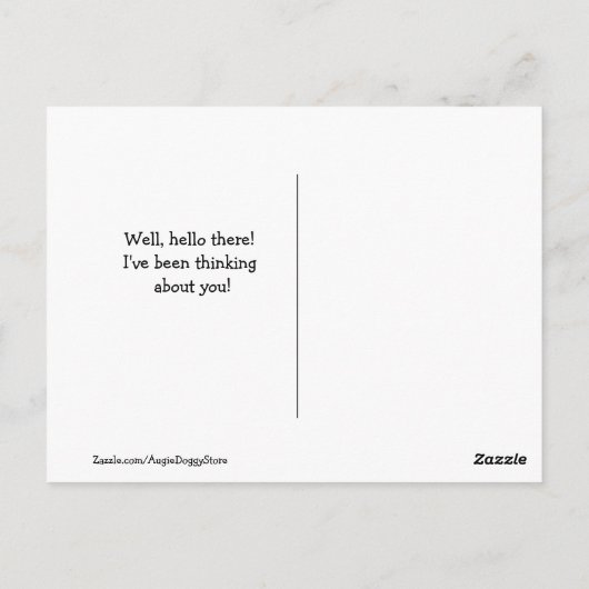 Niedlich Golden Retriever Dog on Fence Thinking Postkarte (Rückseite)