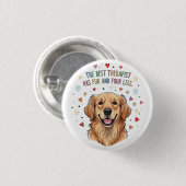 Niedlich Golden Retriever Doodle Button (Vorne & Hinten)