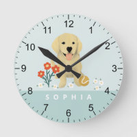 Niedlich Golden Retriever Dose Floral