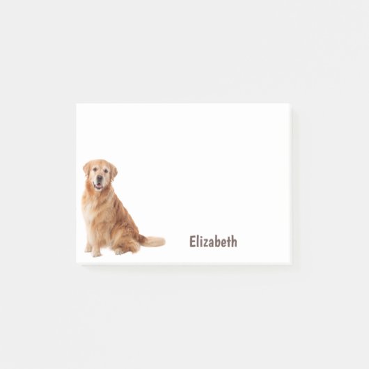 Niedlich Golden Retriever Dose Personalisierter Na Post-it Klebezettel (Vorderseite)