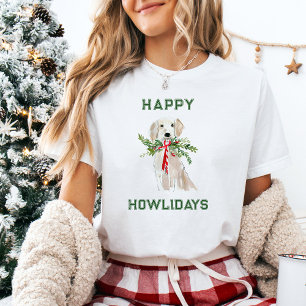 Niedlich Golden Retriever Happy Howlidays   Christ T-Shirt