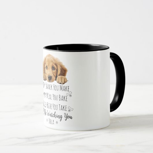 Niedlich Golden Retriever Hund Funny Custom Tasse (VorderseiteRechts)