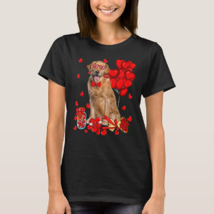 Niedlich Golden Retriever Hund Herz Valentinstag t T-Shirt