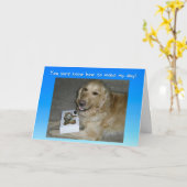 Niedlich Golden Retriever mit Leckereien Vielen Da Karte (Gelbe Blume)
