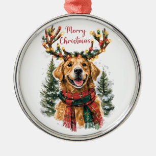 Niedlich Golden Retriever Ornament Aus Metall