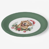 Niedlich Golden Retriever Pappteller (Schrägansicht)