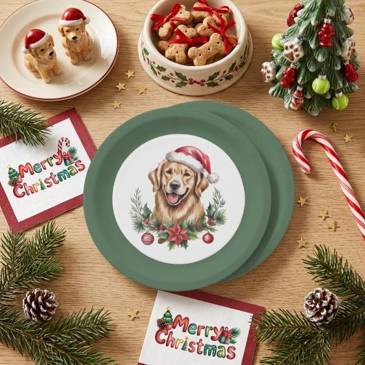 Niedlich Golden Retriever Pappteller