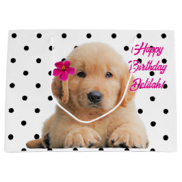 Niedlich Golden Retriever Personalisiert Happy Bir Große Geschenktüte
