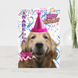 Niedlich Golden Retriever Personalisiert Happy Bir Karte