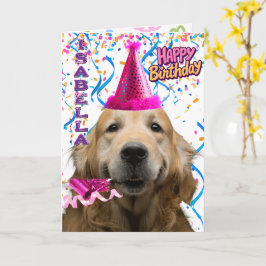Niedlich Golden Retriever Personalisiert Happy Bir Karte