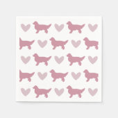 Niedlich Golden Retriever Pink Dose Valentine Serviette (Vorderseite)