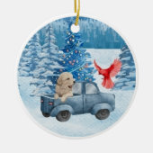 Niedlich Golden Retriever Pup Xmas Ornament (Vorne)