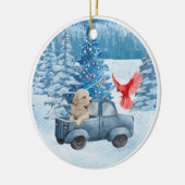 Niedlich Golden Retriever Pup Xmas Ornament (Links)