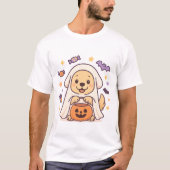 Niedlich Golden Retriever Puppy Ghost - Kawaii Hal T-Shirt (Vorderseite)