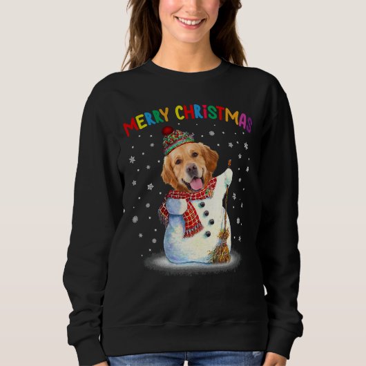 Niedlich Golden Retriever Sweatshirt (Vorderseite)