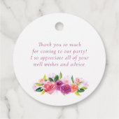 Niedlich Golden Retriever und Purple Blumen Danke Geschenkanhänger (Rückseite)