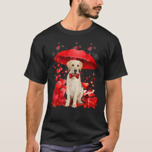 Niedlich Golden Retriever Valentine Hearts Regensc T-Shirt