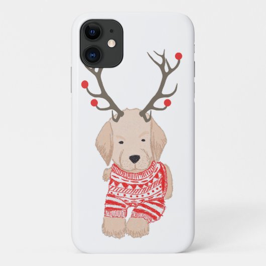Niedlich Golden Retriever Welpe Weihnachtsmann Case-Mate iPhone Hülle (Rückseite)