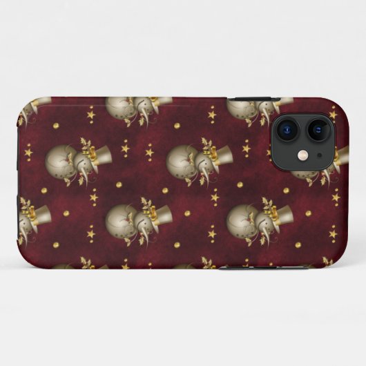 Niedlich Golden Snowman Case-Mate iPhone Hülle (Rückseite (Horizontal))