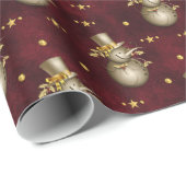 Niedlich Golden Snowman Geschenkpapier (Rolleneckpunkt)
