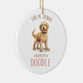 Niedlich Goldendoodle Dog Keramik Ornament (Rechts)