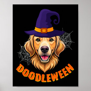 Niedlich Goldendoodle Halloween Spooky Golden Dood Poster