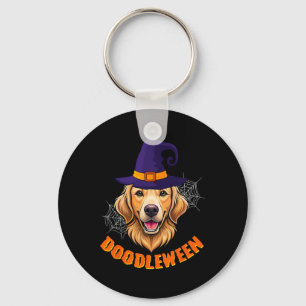 Niedlich Goldendoodle Halloween Spooky Golden Dood Schlüsselanhänger