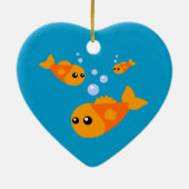 Niedlich Goldfish Keramikornament (Hinten)