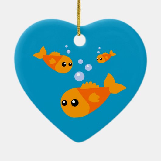 Niedlich Goldfish Keramikornament (Hinten)