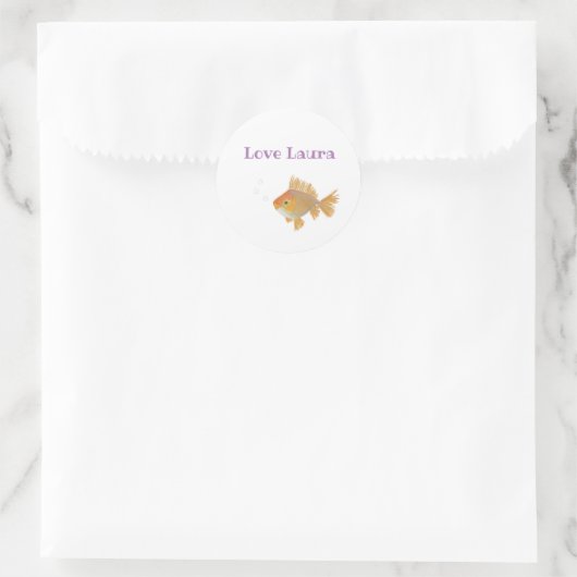 Niedlich Goldfish Sticker (Tasche)