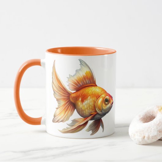 Niedlich Goldfish Tasse (Mit Donut)