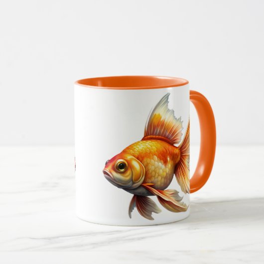 Niedlich Goldfish Tasse (VorderseiteRechts)