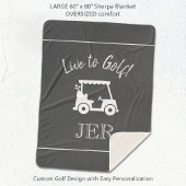 Niedlich Golfer Golf Cart Mit Monogramm Golfanfäng Sherpadecke