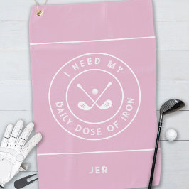 Niedlich Golfer Spaß Golf Iron Sports Pro Girl Pin Golfhandtuch