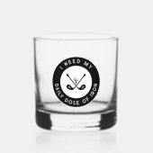 Niedlich Golfer Spaß Golf Iron Sports Pro Schwarz- Whiskyglas (Vorderseite)