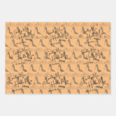 Niedlich Goodbye Miss Hallo Mrs. Brautparty Geschenkpapier Set (Vorderseite)