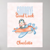 Niedlich Goodbye und Viel Glück Penguin Poster (Vorne)