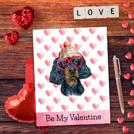 Niedlich Gordon Setter I Woof You Dog Valentinstag Feiertagspostkarte