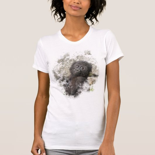 Niedlich Gorilla Baby T-Shirt (Vorderseite)